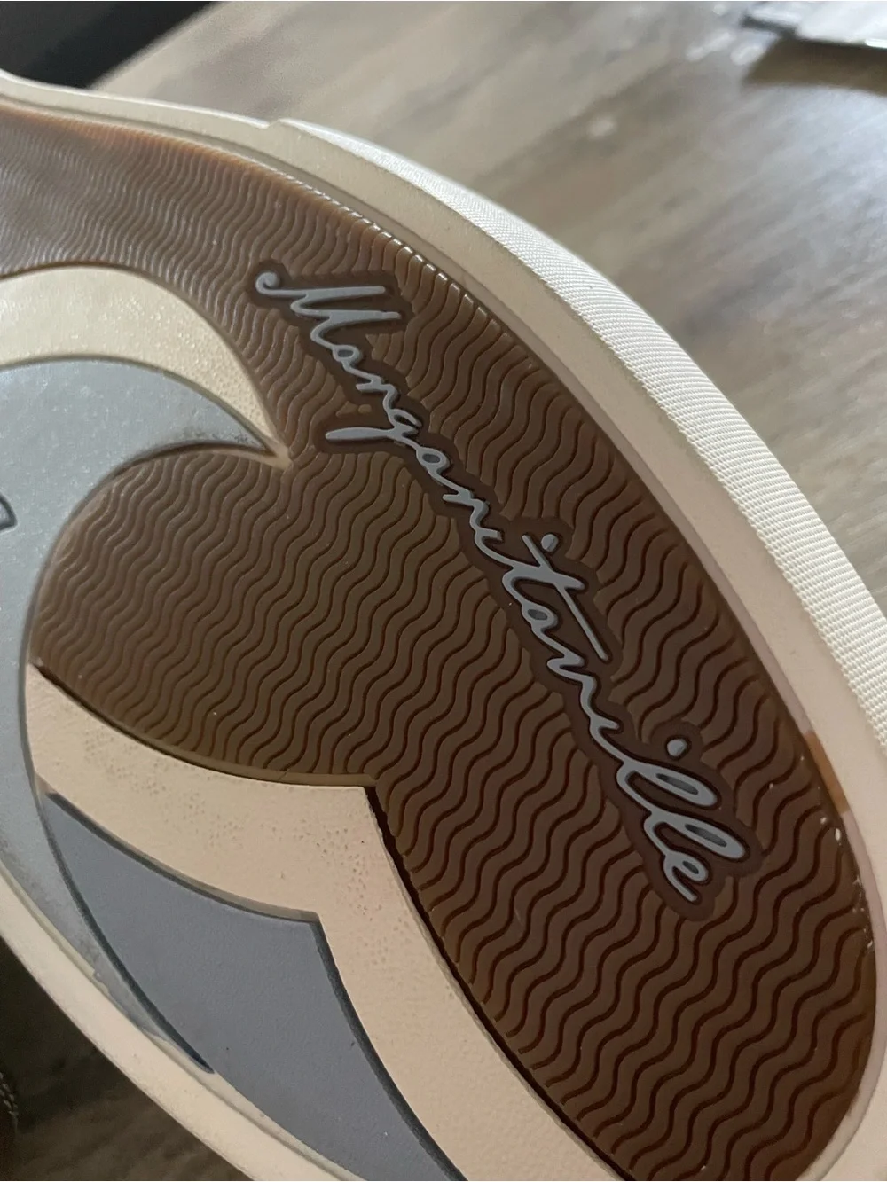 Margaritaville Men’s 11 Tan uprush leather Perforated slip on loafer Boat shoes